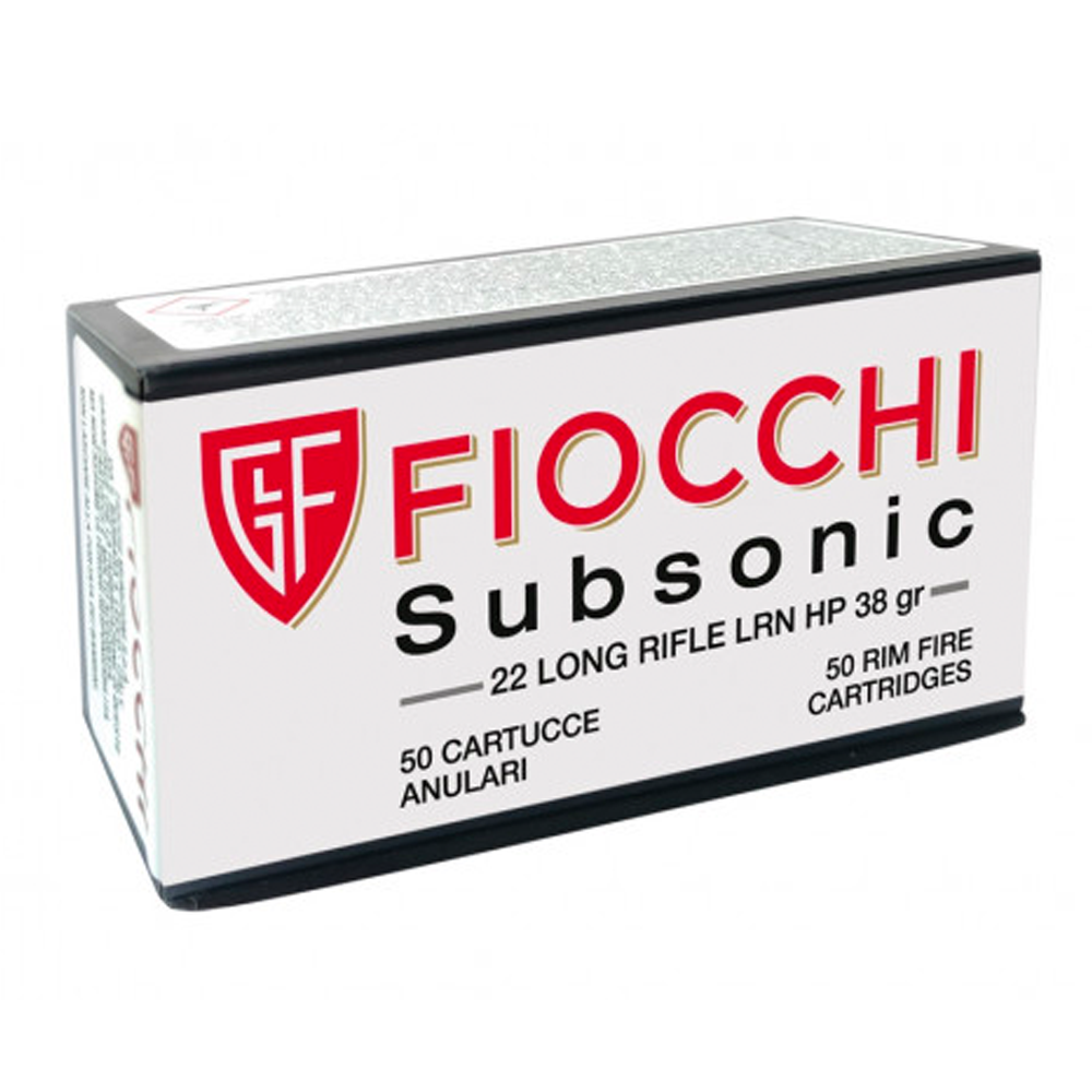 Cartucho Fiocchi .22LR Subsônico Cx.50un