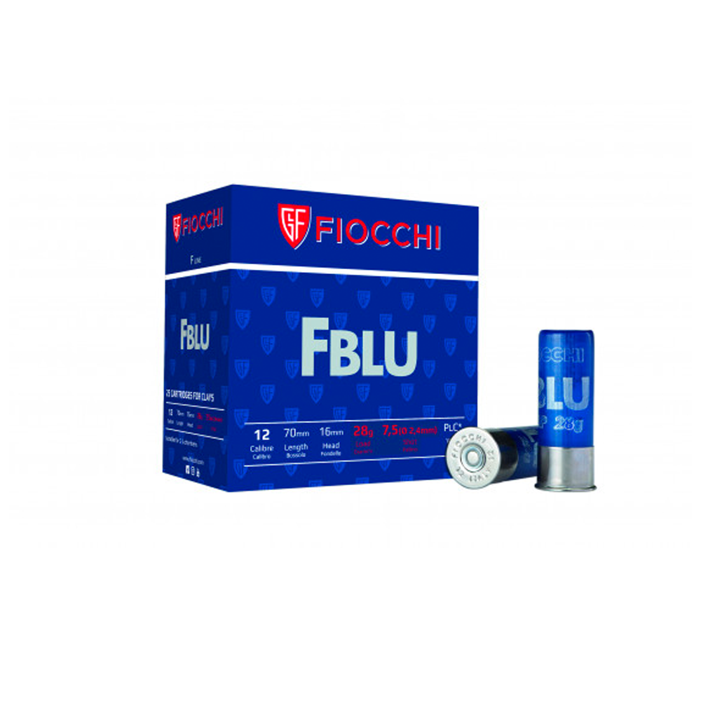 Cartucho Fiocchi .12GA [70mm] FBlu 7.5 Cx.25un