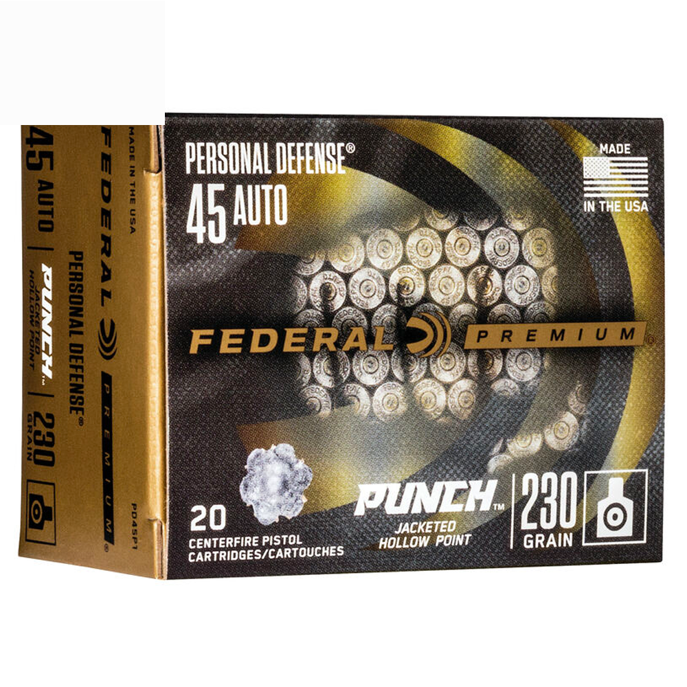 Munição Federal .45ACP JHP Punch 230gr Cx.20un