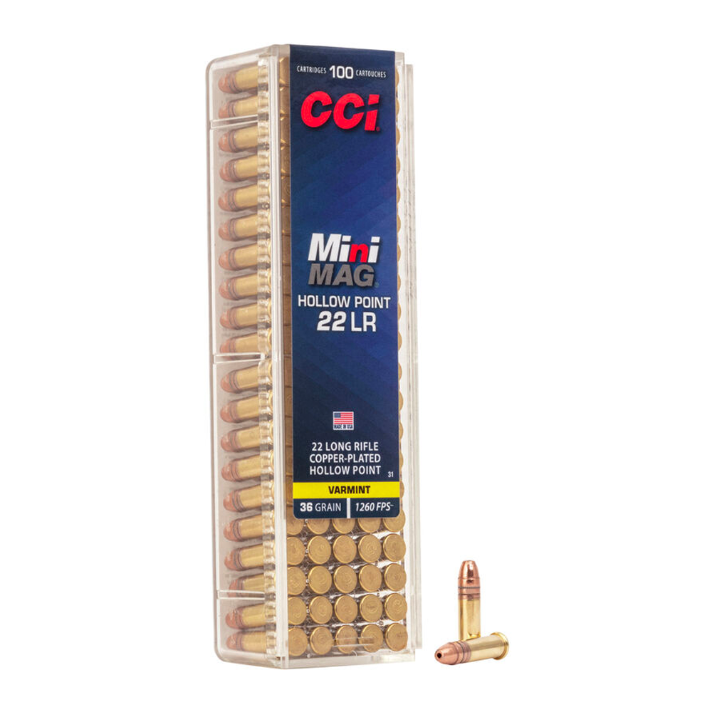 Cartucho CCI .22LR HS Mini Mag Ammo Cx.100un
