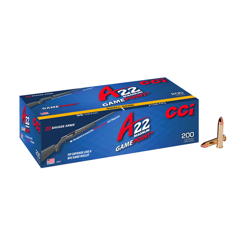 Cartucho CCI 22LR Magnum A22 WMR Cx.200Un