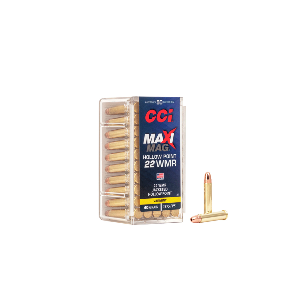 Cartucho CCI .22MAG JHP Max Mag 40gr Cx.50un