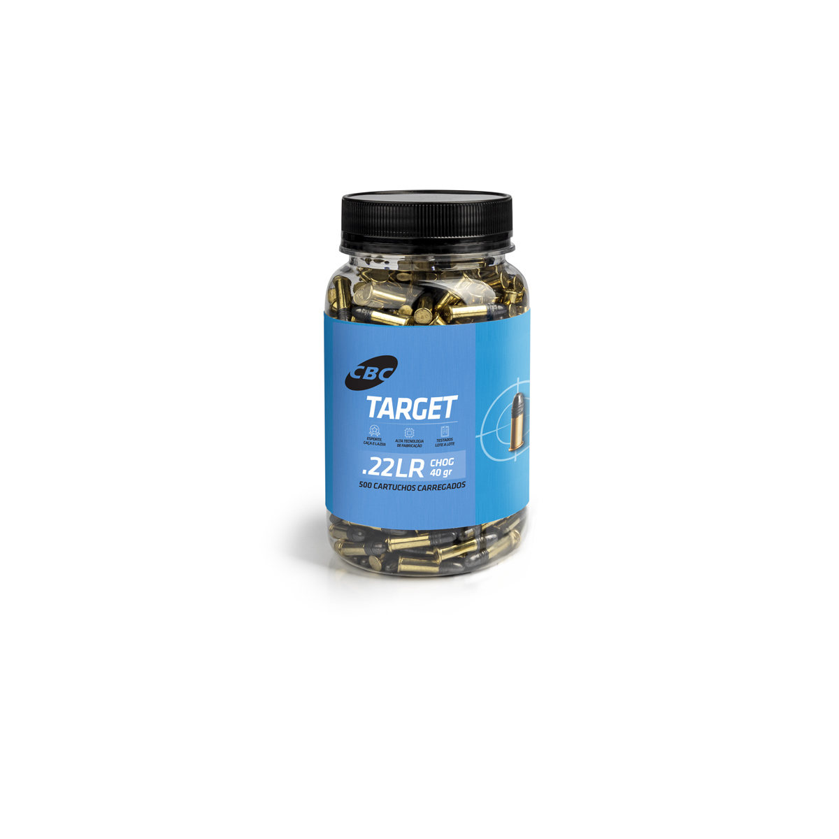 Cartucho CBC .22LR CHOG Target 40gr Lt.500un