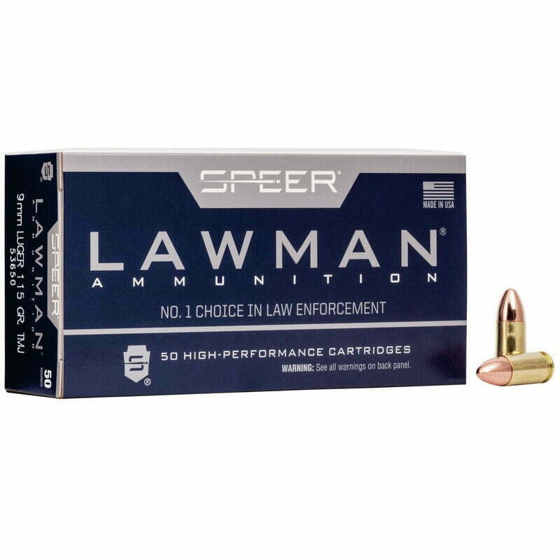 Munição SPEER LAWMAN 9mm LUGER TMJ 115 Grains – Cx 50